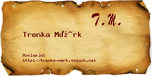 Trenka Márk névjegykártya